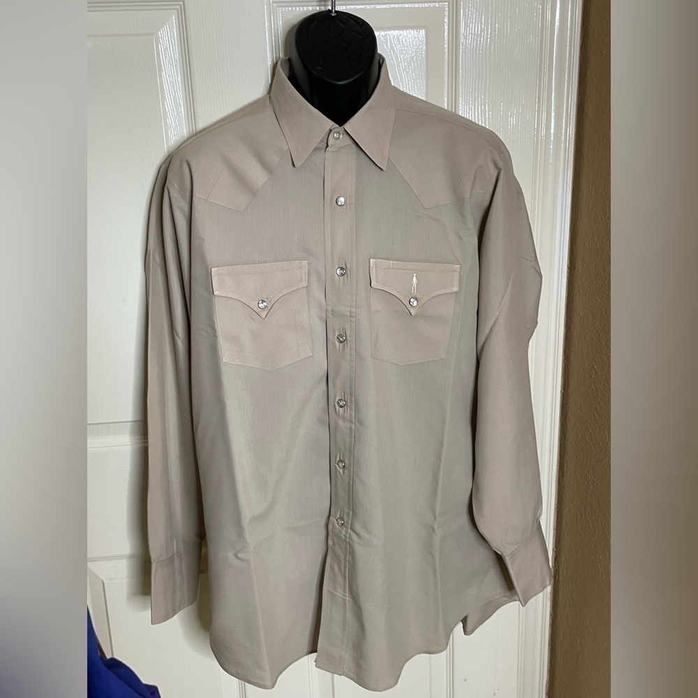 Vintage cowboy corner beige large shirt​​​​​​​​​​​​​​​​​​​​​​​​​